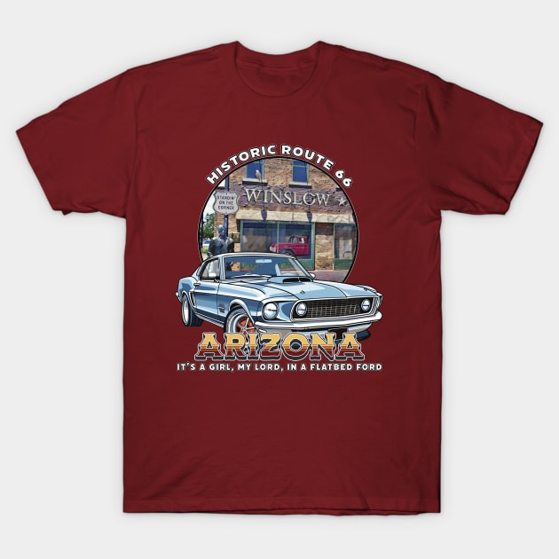 Historic Route 66 Arizona T-Shirt by LarryNaderPhoto